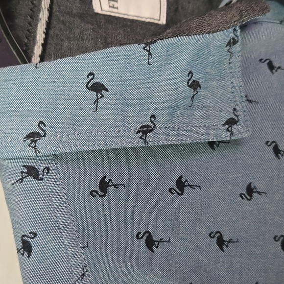 FREE PLANET Blue Flamingo Shirt - Picture 3 of 9